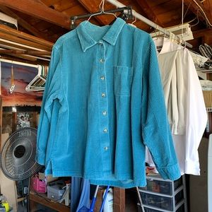 Corduroy, warm button down casual shirt. Lovely!